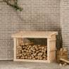 Firewood Rack 108x64.5x77 cm Solid Wood Pine Colour natural Size 108 x 64.5 x 77 cm 