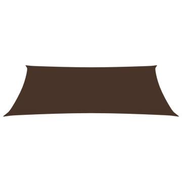 Sunshade Sail Oxford Fabric 2.5x5m Brown - UV & Water-Resistant