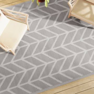 Trendy Grey Outdoor Carpet 190x290 cm - Durable & UV-Resistant