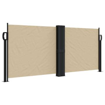 Retractable Side Awning Beige 100x600 cm | Hipomarket UK