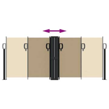 Retractable Side Awning Beige 100x600 cm | Hipomarket UK