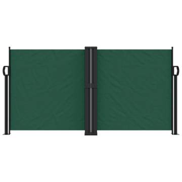 Retractable Side Awning Dark Green - 120x1200 cm Privacy Screen