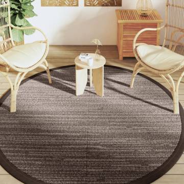 Trendy Outdoor Carpet Brown Ø200 cm | Durable & UV-Resistant