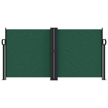 Retractable Side Awning Dark Green 120x1000 cm | Hipo Market