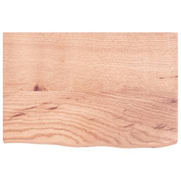 Light Brown Solid Wood Oak Table Top 60x40 cm - HipoMarket