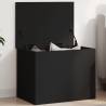 Storage Box Black 60x42x46 cm | Durable Engineered Wood