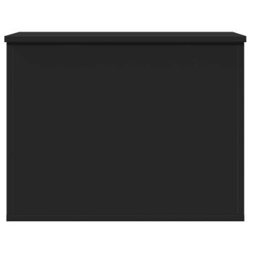 Storage Box Black 60x42x46 cm | Durable Engineered Wood