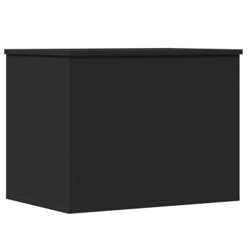 Storage Box Black 60x42x46 cm | Durable Engineered Wood