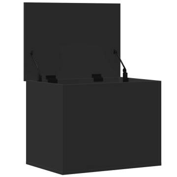 Storage Box Black 60x42x46 cm | Durable Engineered Wood