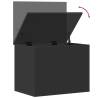 Storage Box Black 60x42x46 cm | Durable Engineered Wood