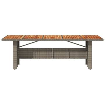 Stylish Garden Table with Acacia Wood Top - 240x90 cm | HiPo Market