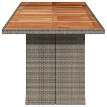 Stylish Garden Table with Acacia Wood Top - 240x90 cm | HiPo Market