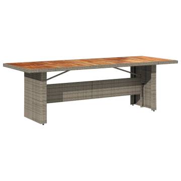 Stylish Garden Table with Acacia Wood Top - 240x90 cm | HiPo Market