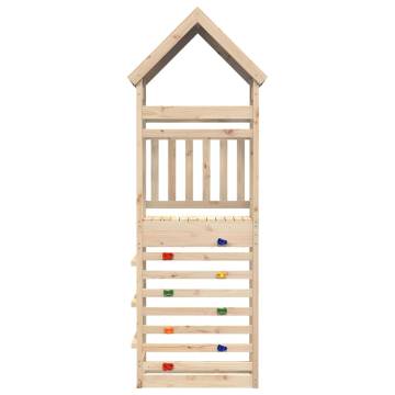 Play Tower with Rockwall - Solid Wood Pine | HipoMarket