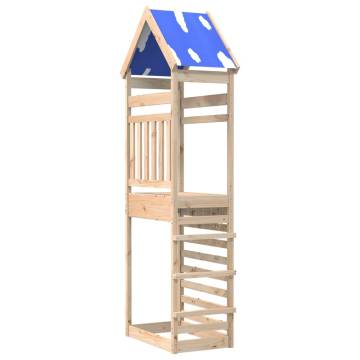 Play Tower with Rockwall - Solid Wood Pine | HipoMarket