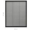 Plisse Insect Screen for Windows - Aluminium Anthracite 80x100 cm