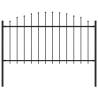 Garden Fence with Spear Top Steel Quantity in Package 1 Length 1.7 m Height 125-150 cm 