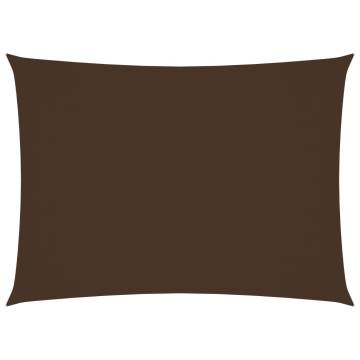 Brown Rectangular Sunshade Sail 4x5 m - Oxford Fabric Protection