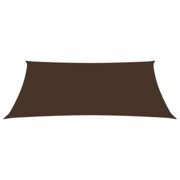 Brown Rectangular Sunshade Sail 4x5 m - Oxford Fabric Protection