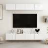 TV Cabinets 4 pcs High Gloss White 100x30x30 cm Engineered Wood Colour high gloss white Quantity in Package 4 Width 100 cm 