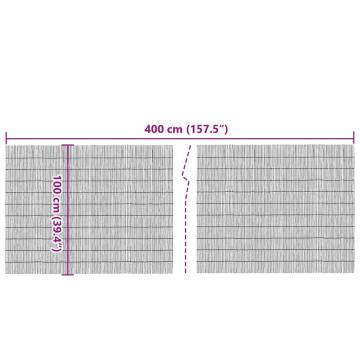 Garden Fence 400x100 cm Reed - Natural & Durable Privacy Solution