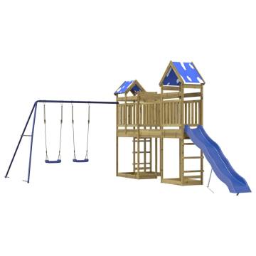 Outdoor Playset Impregnated Wood Pine - Kids Backyard Fun