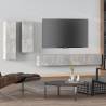 4 Piece TV Cabinet Set Concrete Grey Engineered Wood Colour concrete grey Quantity in Package 4 Width 100 cm 