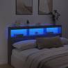 Headboard Cabinet with LED Grey Sonoma - Modern Bedroom Design