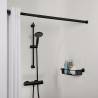 Sealskin Telescopic Shower Curtain Rod 80-130 cm Black Colour black Size 2.8 x 130 cm 