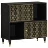 Side Cabinet 80x33x75 cm Solid Wood Mango Colour black Quantity in Package 1 