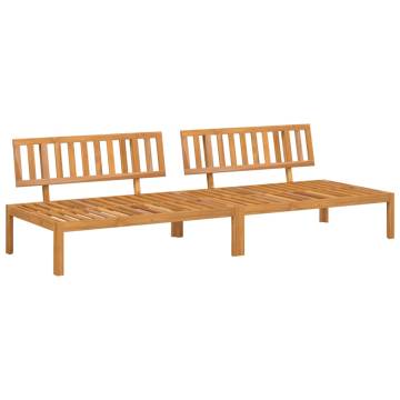 Garden Pallet Sofas - Solid Acacia Wood 2 pcs Set