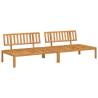 Garden Pallet Sofas - Solid Acacia Wood 2 pcs Set