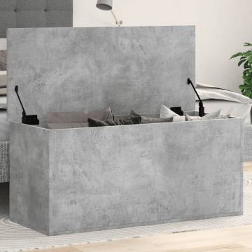 Storage Box Concrete Grey 100x42x46 cm - Durable & Stylish