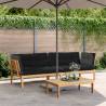 Garden Pallet Corner Sofas 2 pcs with Cushions Solid Wood Acacia Colour black Quantity in Package 1 Wood colour light brown 