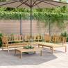 4 Piece Garden Pallet Sofa Set Solid Wood Acacia Colour brown Quantity in Package 1 Model middle + 2x corner + table Wood colour light brown 