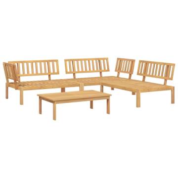 4 Piece Acacia Garden Pallet Sofa Set - Durable & Stylish