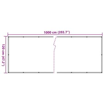 Garden Privacy Screen - Plant Look Green 1000x120 cm PVC