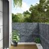 Garden Privacy Screen Ledge Stone Look Grey 800x120 cm PVC Colour stone look grey Size 800 x 120 cm Quantity in Package 1 