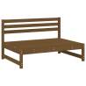 Garden Middle Sofa Honey Brown - Solid Wood Pine - HipoMarket