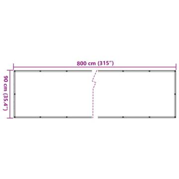 Garden Privacy Screen Plant Look Green 800x90 cm PVC