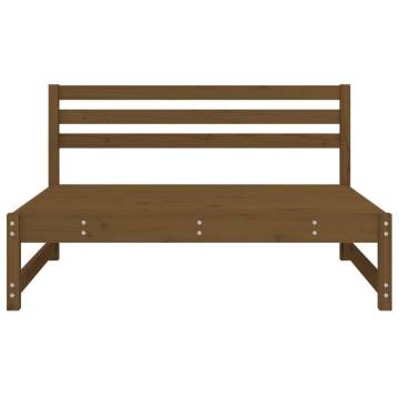 Garden Middle Sofa Honey Brown - Solid Wood Pine - HipoMarket