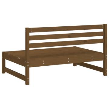 Garden Middle Sofa Honey Brown - Solid Wood Pine - HipoMarket