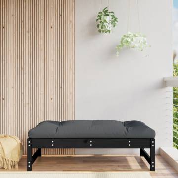 Garden Footstool Black 120x80 cm Solid Pine | Hipomarket