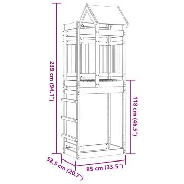 Play Tower 85x52.5x239 cm - Solid Wood Douglas Fir