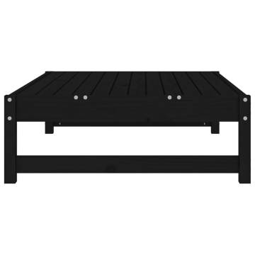 Garden Footstool Black 120x80 cm Solid Pine | Hipomarket