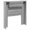 Stylish Grey Sonoma Headboard Cabinet with LED - 100x16.5x103.5 cm