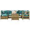 7 Piece Garden Sofa Set Impregnated Wood Pine Colour natural impregnated Number of 1 