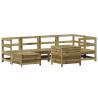 7 Piece Garden Sofa Set - Durable Pine Wood | Hipo Market