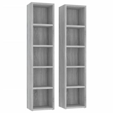 CD Cabinets 2 pcs Grey Sonoma - Stylish & Practical Storage