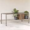 Garden Table with Glass Top Grey 190x90x75 cm Poly Rattan Colour grey Size 190 x 90 x 75 cm Quantity in Package 1 Material glass 